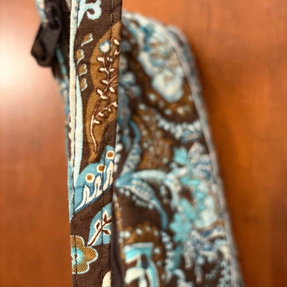 Vera Bradley Quilted Floral-Print Shoulder Bag in Teal and Brown - Picture 12 of 12